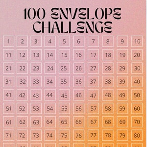 100 Envelope Challenge Template