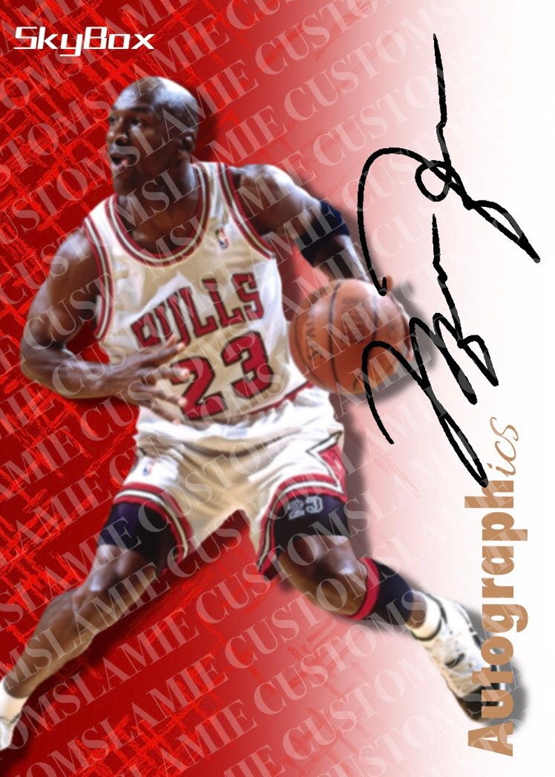 1996 Skybox Autographics Michael Jordan Custom Card Etsy