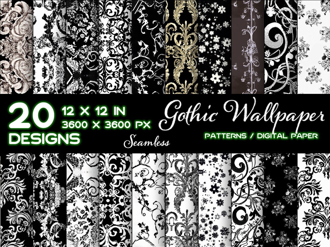 20 Gothic Luxury Wallpaper Pattern Digital Paper Party - Etsy