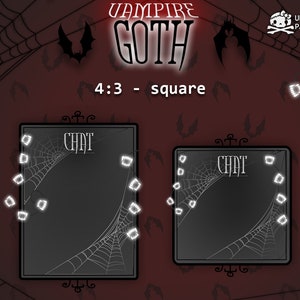 Vampire Goth Stream Overlay – Animated Cambox & Chatbox (digital ...