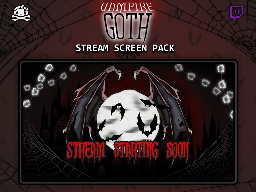 Vampire Goth Animated Stream Screens – Occult, Halloween (digital ...