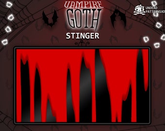 TWITCH Animated Stream Stinger - Vampire Goth Blood - Occult Witch Vampiric Gothic - Red - Spooky Goth Vibes - Youtube - Halloween