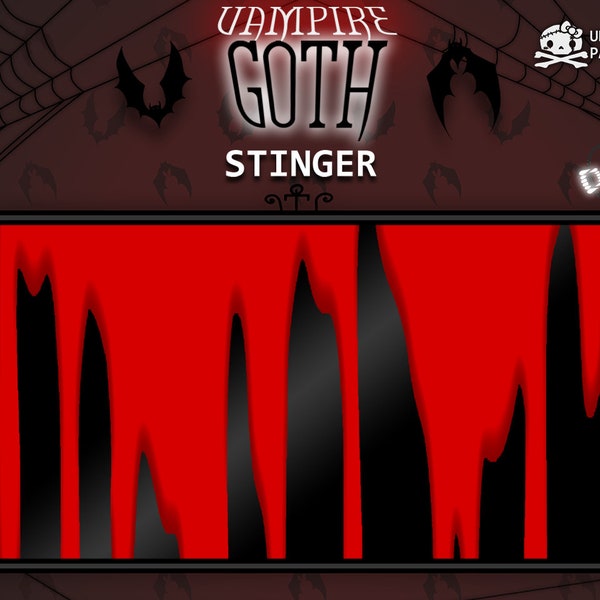 TWITCH Animated Stream Stinger - Vampire Goth Blood - Occult Witch Vampiric Gothic - Red - Spooky Goth Vibes - Youtube - Halloween