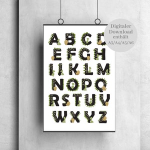 Pósteres del alfabeto | Decoración del hogar | nacimiento | Aprender | Habitación infantil | Bebé | Amistad y Amor | escuela | Ayuda para niños | Regalo | Digital