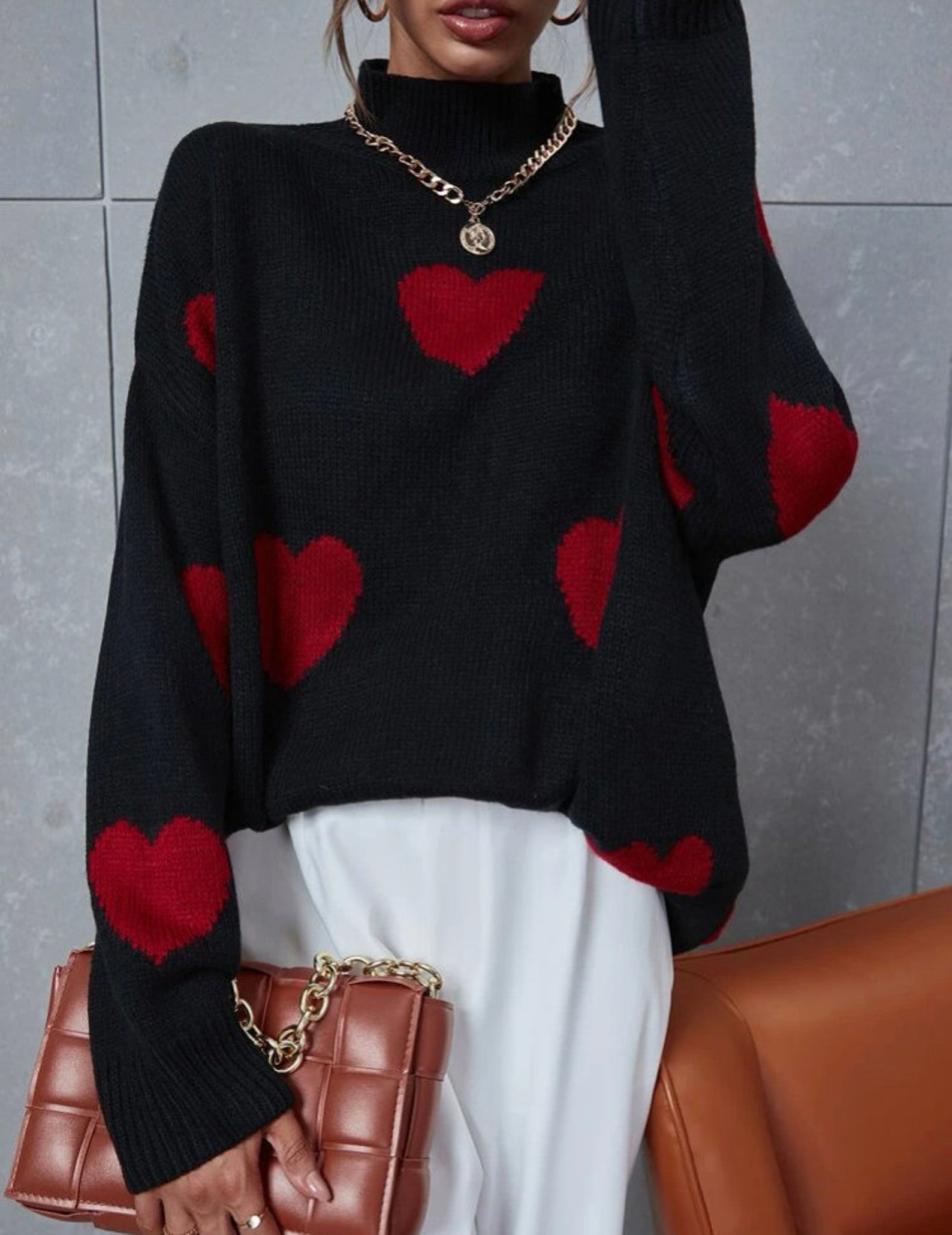 Womens Valentine Sweater Womens Heart Sweater Womens Etsy