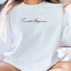 Pursue happiness  Crewneck Sweatshirt, celtic symbol sweatshirt, inspiring sweatshirt, happy sweatshirt