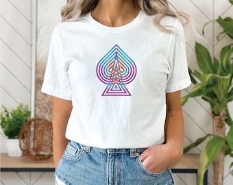 Camiseta de pala, gráfico de pala, camiseta de cartas, camiseta de as, camiseta de póquer