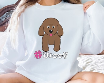 Sweat caniche, sweat chiot, sweat chien, cadeau pour amoureux des chiens, sweat chien mignon, cadeau pour les enfants, sweat doux amour chien