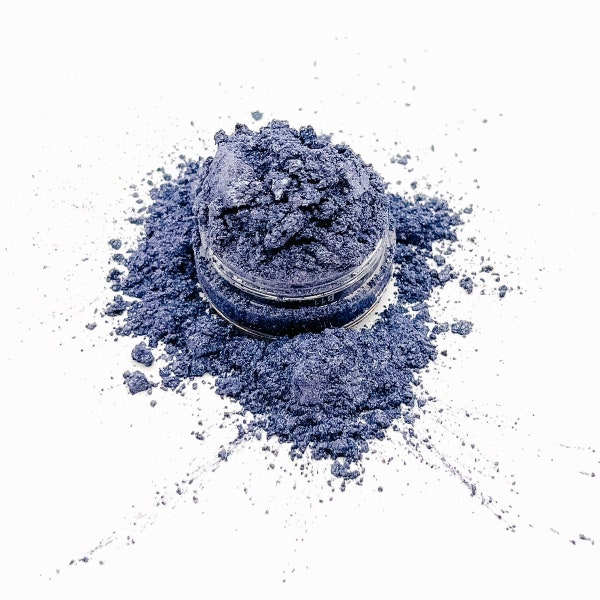 Denim -  Blue Pearlescent Mica Powder For Nail Art, Bath Bombs, Soaps, Candles, Make Up, Epoxy Resin Wax Melts Eye Shadow Lip Balm