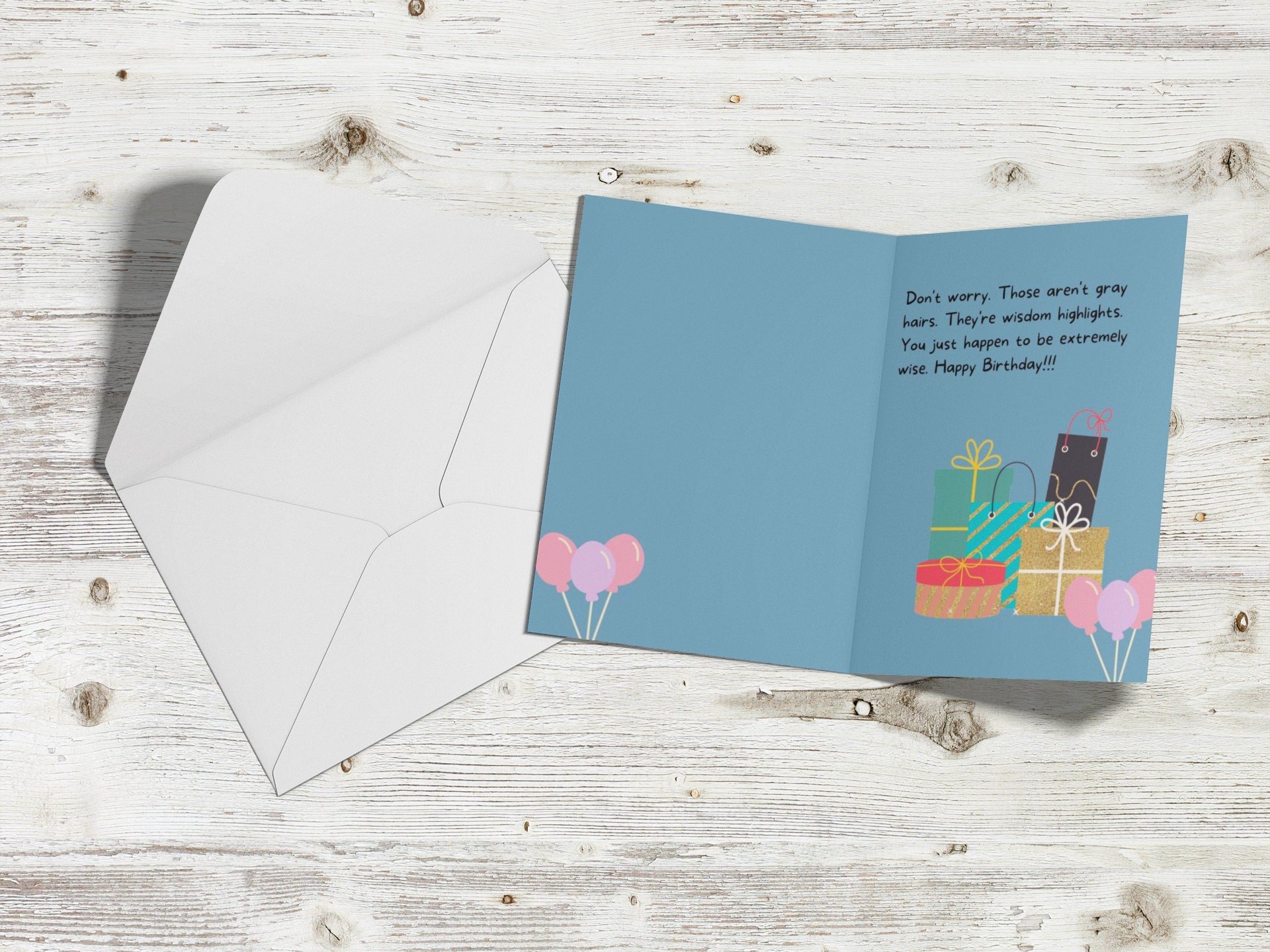 Printable Happy Birthday Card Ready to Print With Envelope Template - Etsy