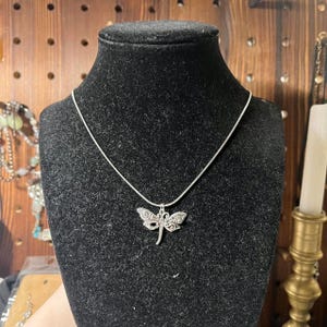 handmade y2k danity stainless steel snake cord necklace with mini spiral swirl dragon fly pendant