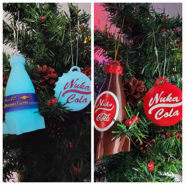 Nuka Cola Caps & Bottles | Fallout | Ornaments | 3D Print