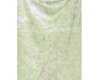 Mount Lemmon Topographical Map Sherpa Blanket | Cozy Throw Featuring Santa Catalina Ranger District | Tucson AZ Gift