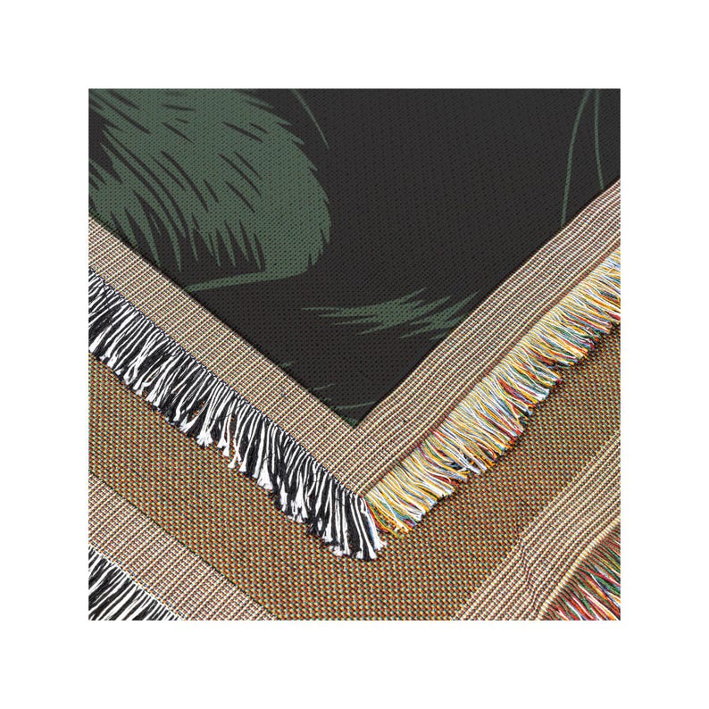 Black Lab Woven Throw | Lab and Duck Design | Cozy Cottagecore Dog ...