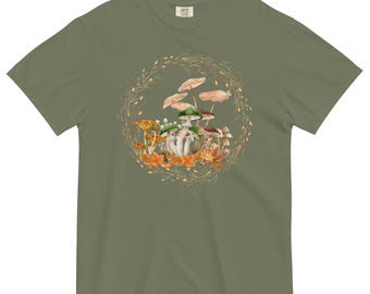 Autumn Fungi Shirt | Comfort Colors | Cottagecore Mushroom Lovers Apparel | Boho Botanical T-Shirt | Fall Tee