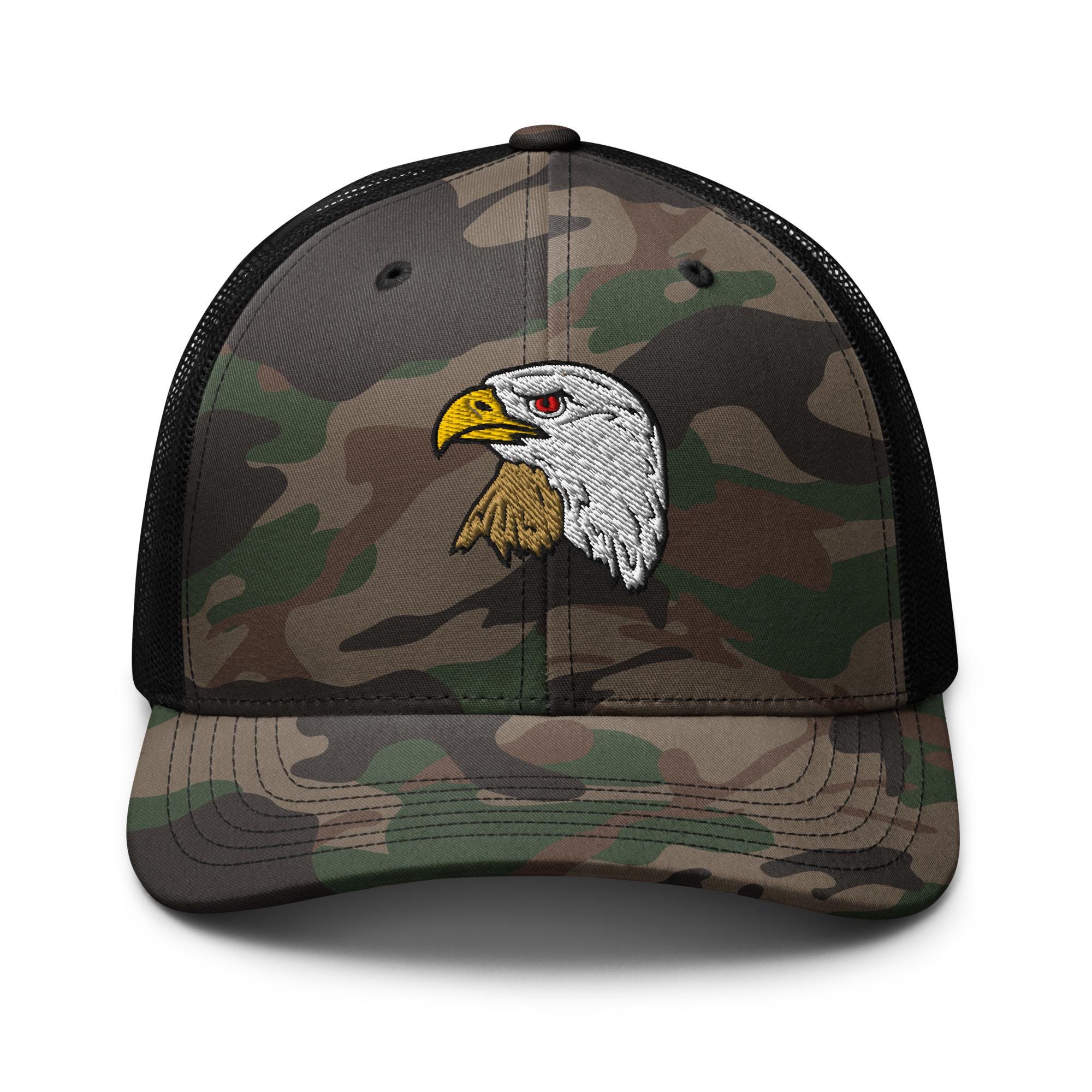 Bald Eagle Camouflage Trucker Hat Outdoor and Hunting Cap