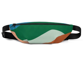 Bauchtasche | Hills und Himmel Stilvolle Gürteltasche, verstellbarer Gürtel, perfekt für Reisen und Festivals, leichtes, langlebiges Design