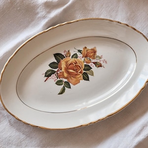 Moulin-des-loups, french tray vintage-serving dishes, ravier, trinket jewelry,  earthenware, flower serving dish, french dish, tricket