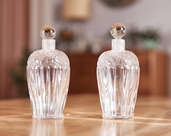 Französische Parfüm Glasflasche - Zweier Set