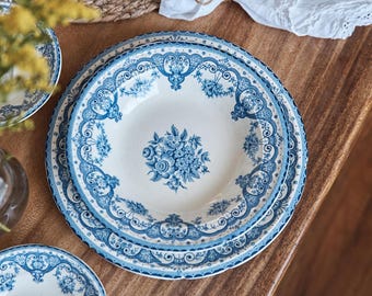 Suppenschüsseln Kent Blue von Swinnertons Staffordshire England 8er-Set