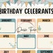 Classroom Birthdays Chart Printable Class Birthday Poster - Etsy