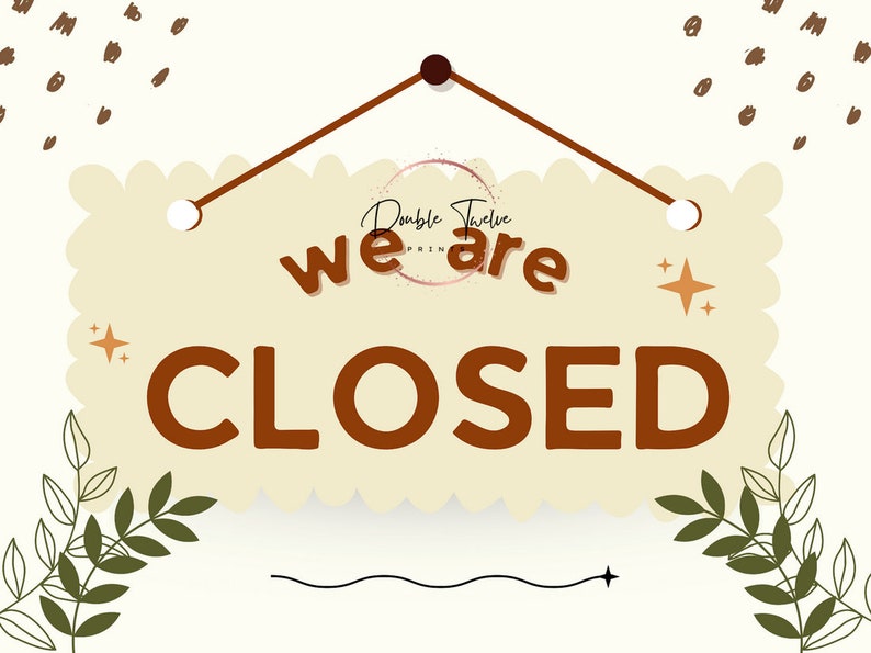 Printable Business Signs Open Sign Closed Sign Store Etsy
