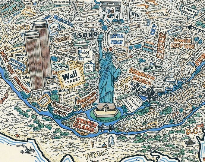 New York Pictorial - Super High Resolution Map