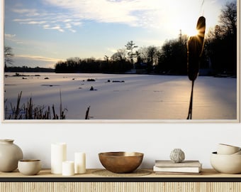Printable Wall Art  | "Winter Lagoon" | Landscape | Winter | Canada