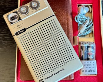 Vintage 70s Panasonic R-012G AM Radio | Gold, Museum Grade
