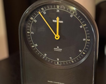 Junghans Mega Clock | Radio Controlled Clock | Grey, 90's Germany