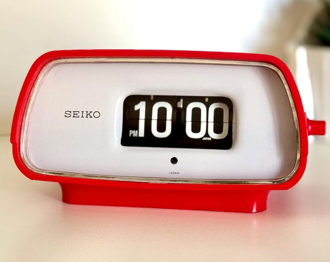 NOS Flip Clock | Seiko DZ634 | Rocket Red | Great Condition | 70's | Japan