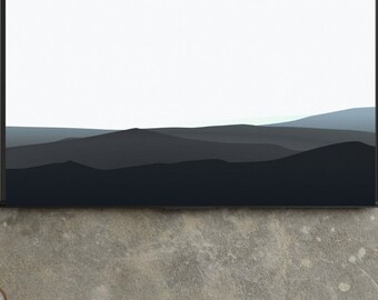 Printable Wall Art  | "Abstract Hills" | Landscape | Minimalist | Painting