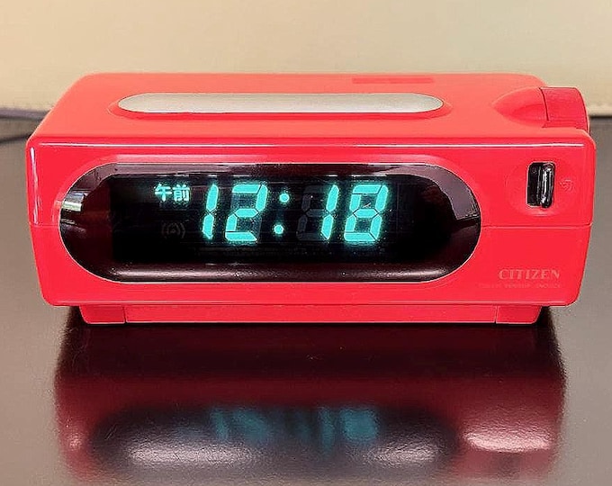 Digital Alarm Clock | Citizen 5RD613 | LED  Display | Candy Apple Red | Japanese Import | 80's