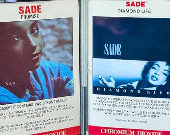 Cassettes | Sade Set of 2 | Promise + Diamond Life | 80's