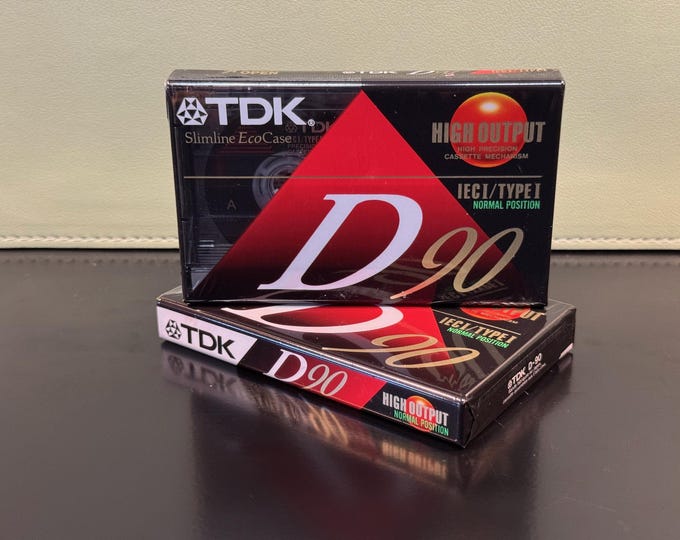 TDK D 60|90 - 1992 - Type 1 Cassette Tape | Sealed | Retro | Mint