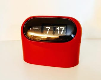 Vintage Flip Clock | Seiko DP-691E | Orange Zest | 1974, Japan - Etsy