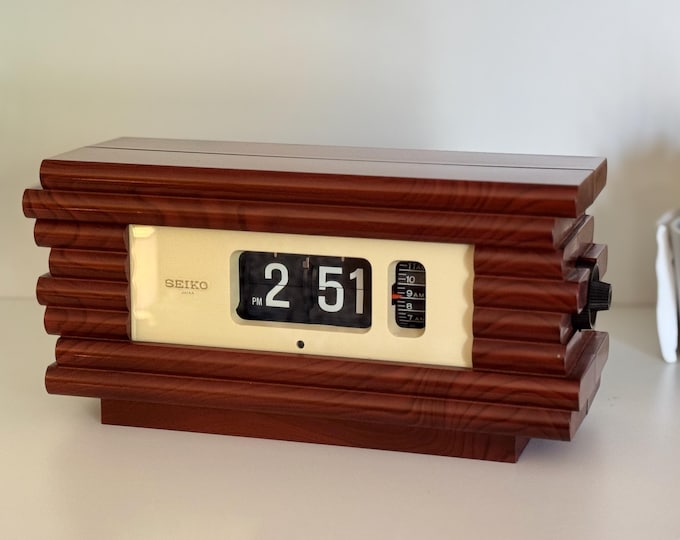 Flip Clock | Seiko DP637 | Log Cabin | 70's | Japan