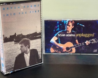 Cassettes | Bryan Adams Set of 2 | Unplugged & Into The Fire | 1987