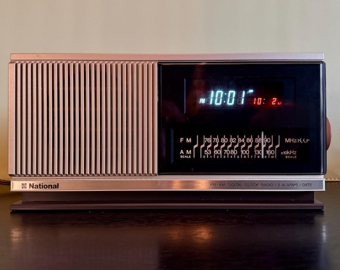 National Panasonic RC-316 Clock Radio | Old Stock| VFD LED | Retrotech | 80's