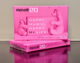 Maxell Happy Life MY220N | 2001 | Type 2 Cassette | Pink Shell | Japan