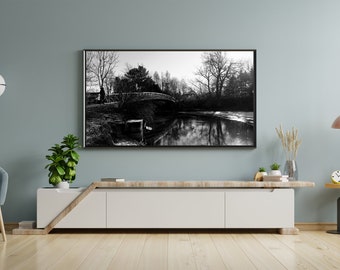 4K+8K Frame TV Art  | "River Bridge" | Landscape | Summer | Water | Brighton, Canada