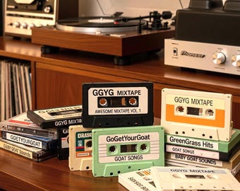 Cassette Tape Label Templates | 2 Types | Digital Download