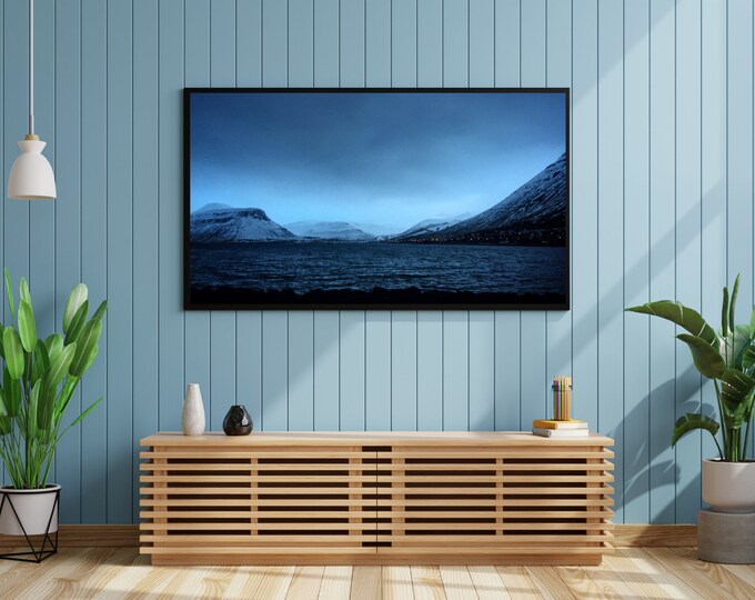 4K+8K Frame TV Art  | "Sunrise, Ísafjörður" | Landscape | Winter | Sunrise | Iceland