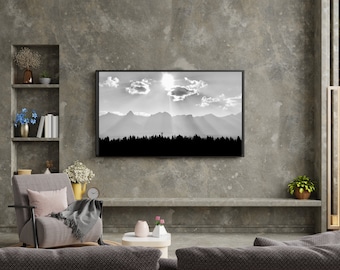 4K+8K Frame TV Art  | "Sunbeam Mountains" | Landscape | Mountains | Kananaskis Alberta