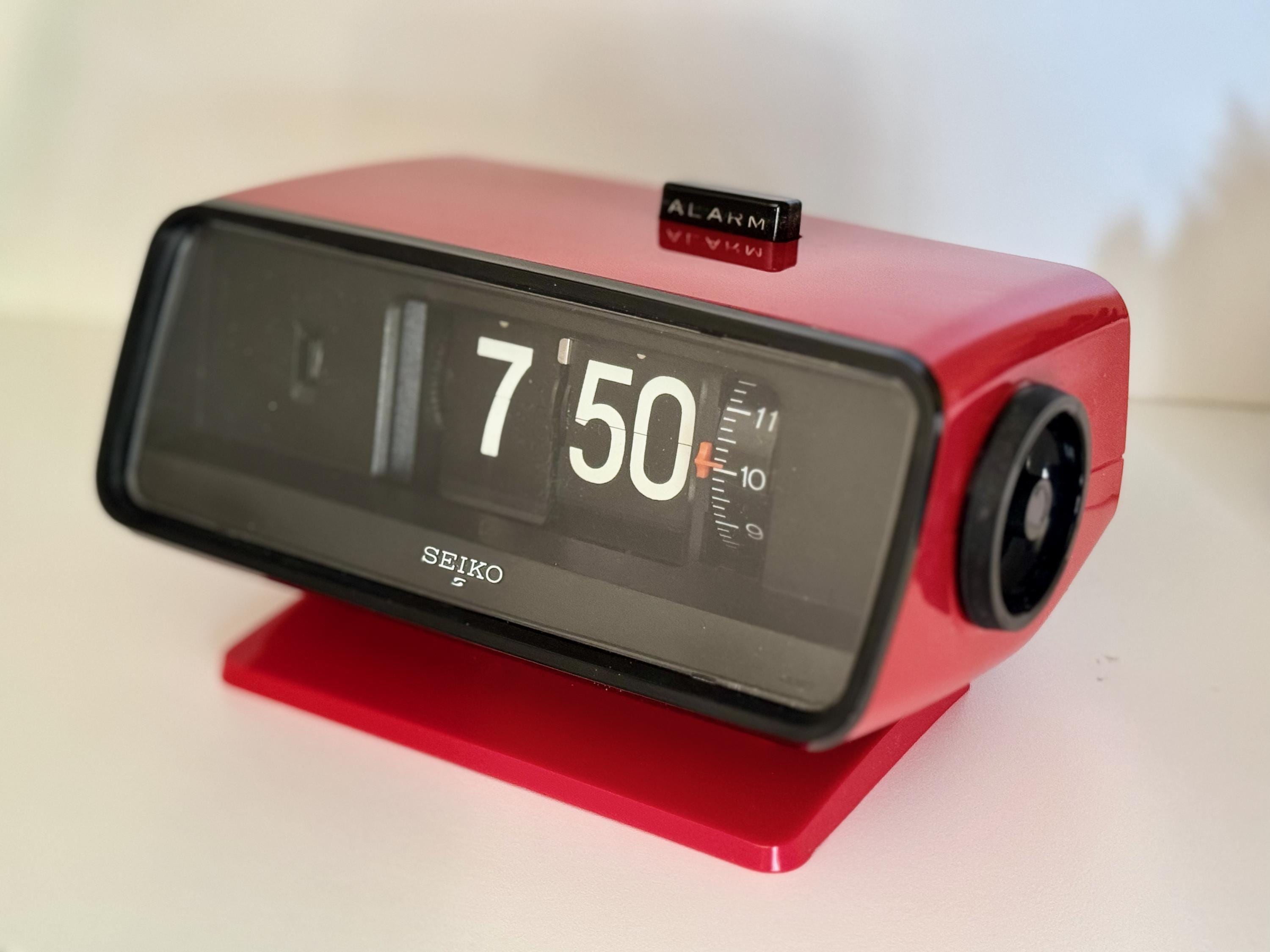 Rare Seiko Flip Clock | Space Age | Cherry Red, 70's Japan - Etsy