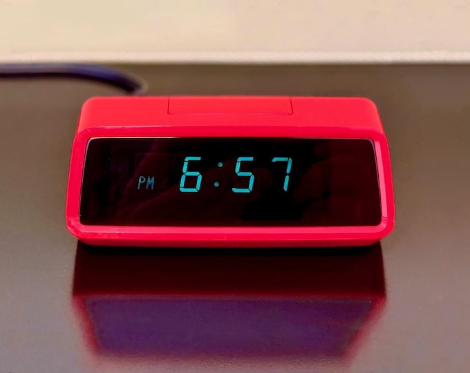 Digital Alarm Clock | Citizen | VFD Display | Candy Apple Red | Japanese Import | 70's
