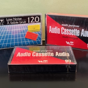 Lot of 3 | Woolco & Cdn Tire | Type 1 Cassette Tapes | Sealed | Canada