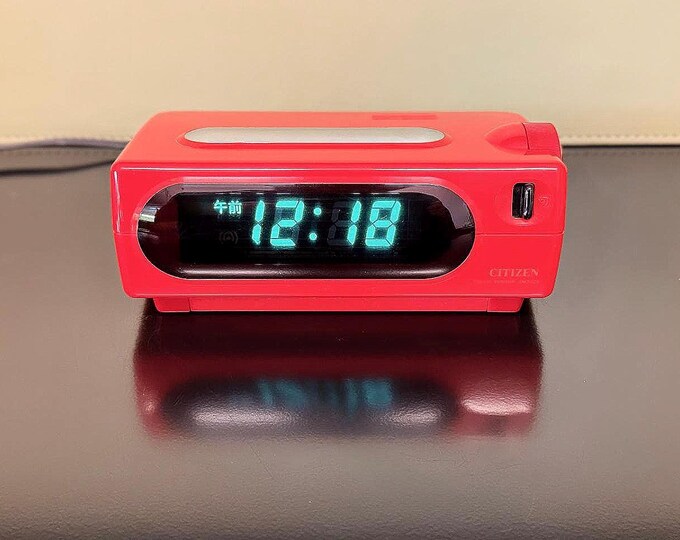 Digital Alarm Clock | Citizen 5RD613 | LED  Display | Candy Apple Red | Japanese Import | 80's