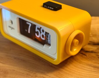 Restored 1974 Vintage Seiko DP-666 Flip Clock in Mellow Yellow - Etsy
