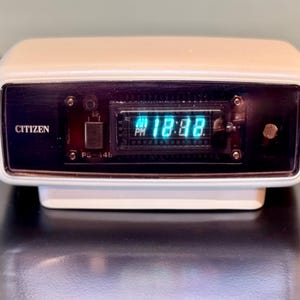 Digital Clock | Citizen | Customized to VFD Clock | Light Yellow | 70&#39;s | Japan